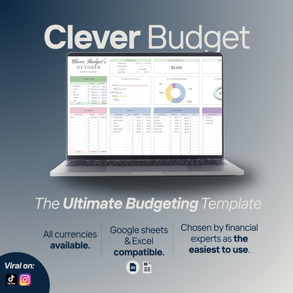 Clever Budget Template™ – All-in-One Budgeting Tool for Google Sheets & Microsoft Excel